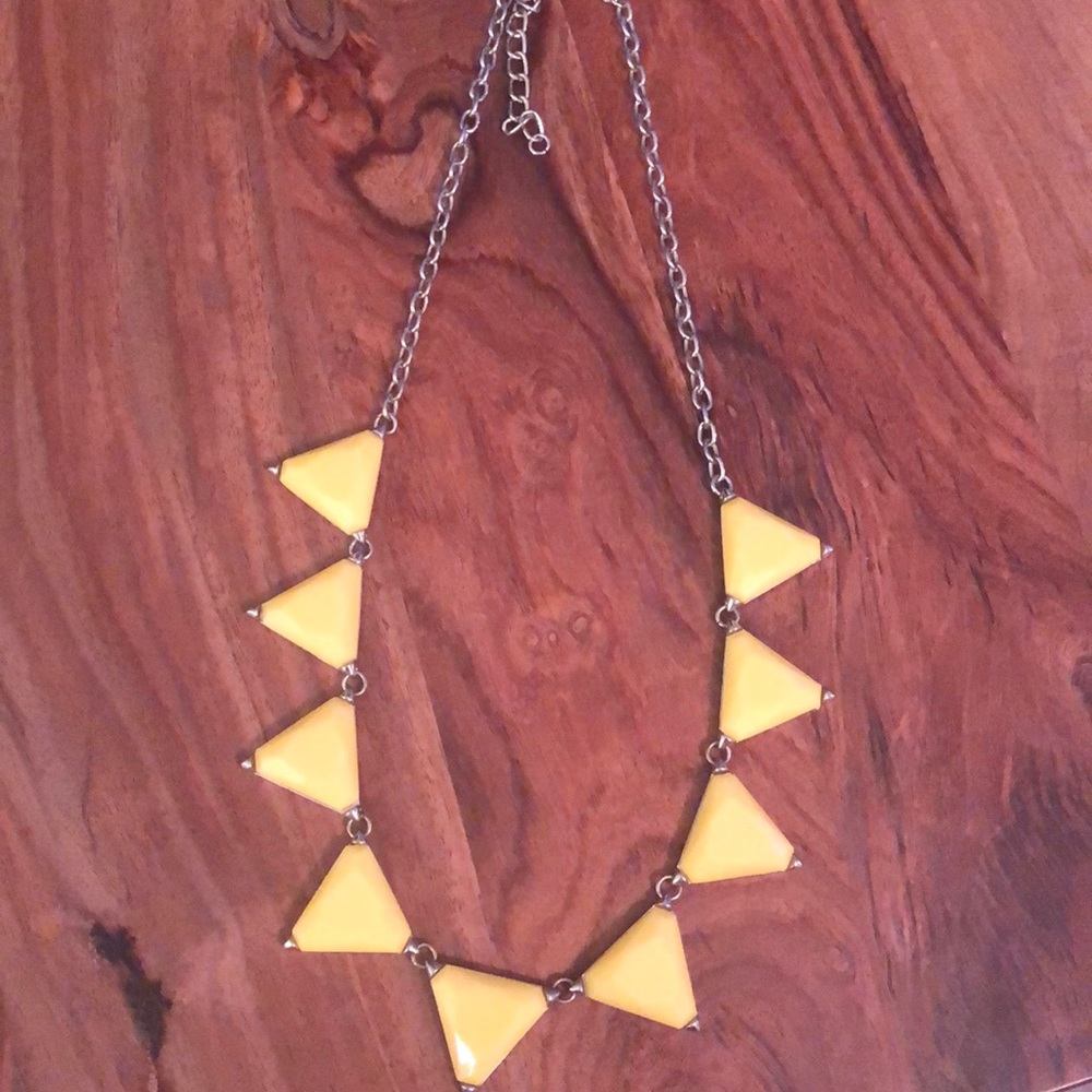 Yellow Triangle Statement Necklace
